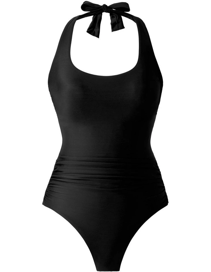 Rock Solid Utopia Wired Halter One-Piece in Black image 6