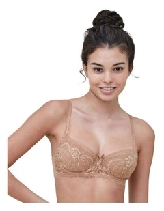 Minx Wired Lace Balconette Bra in Gleam