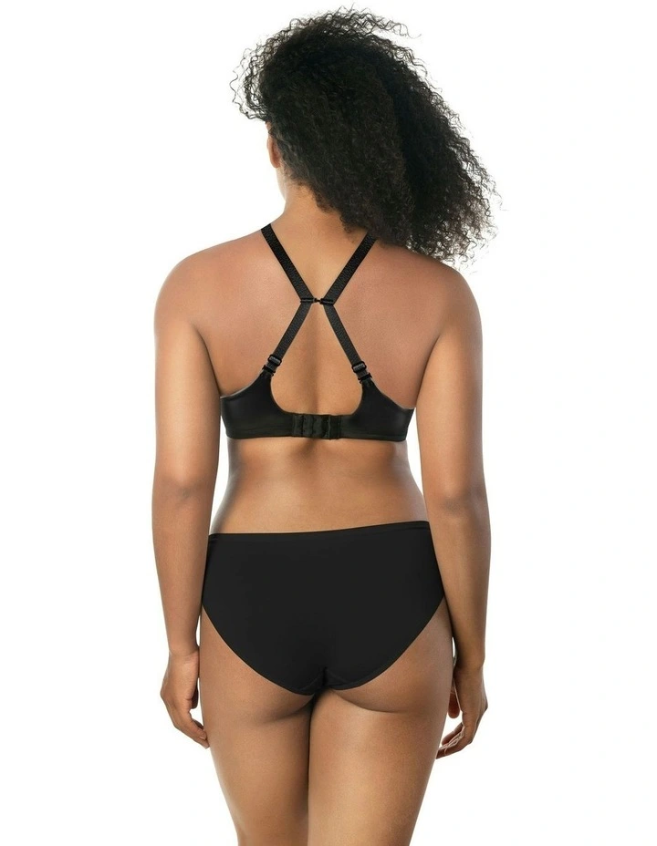 Elise Convertible Wired Seamless Moulded T-shirt Bra in Black image 5