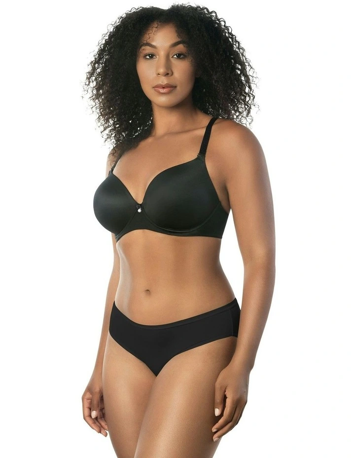 Elise Convertible Wired Seamless Moulded T-shirt Bra in Black image 6