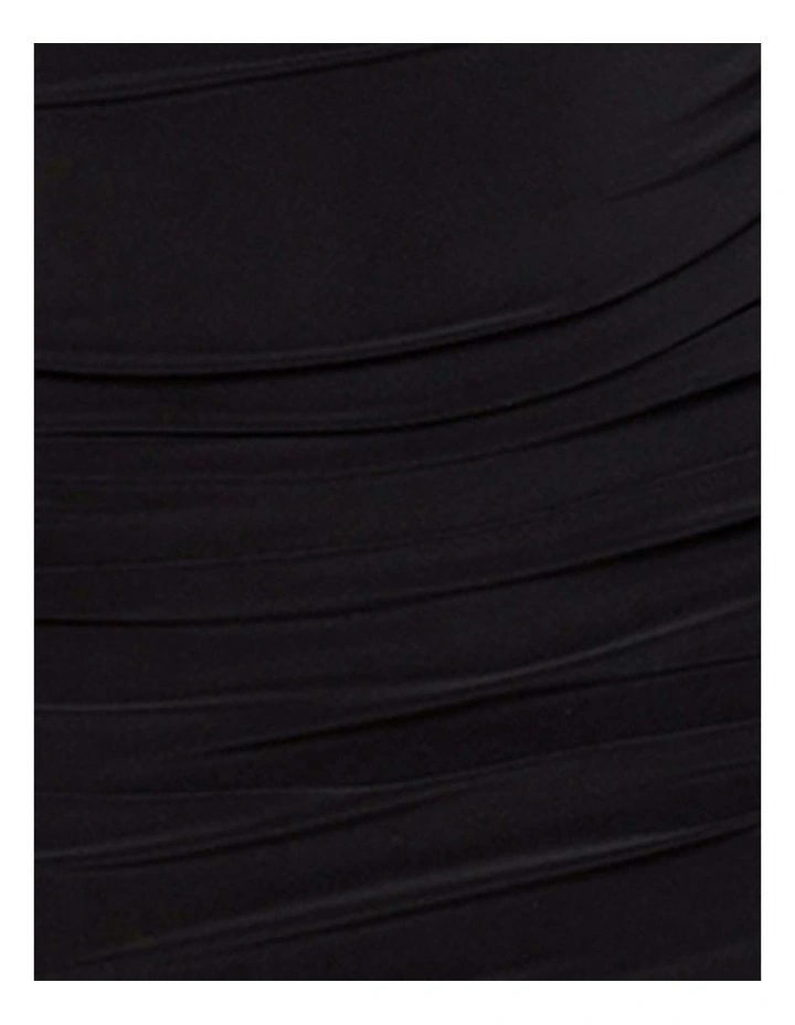 Jeni Midi One Shoulder Asymmetric Shaping Dress in Black image 6