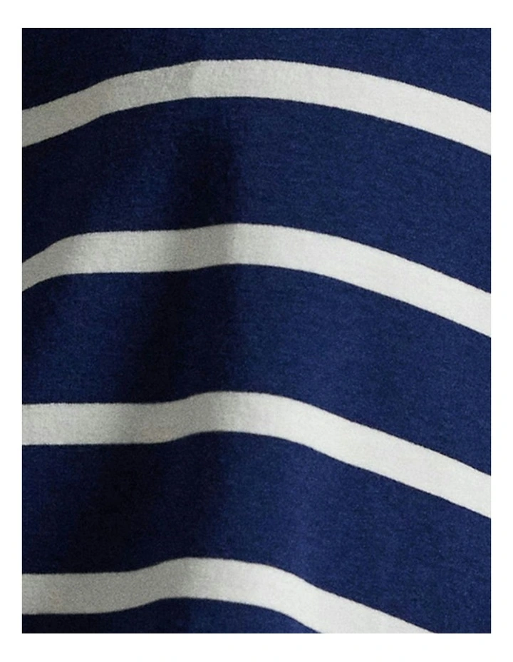 Club Terry Long Sleeve Cotton Jersey Pyjama Set in Sailing Stripe image 7