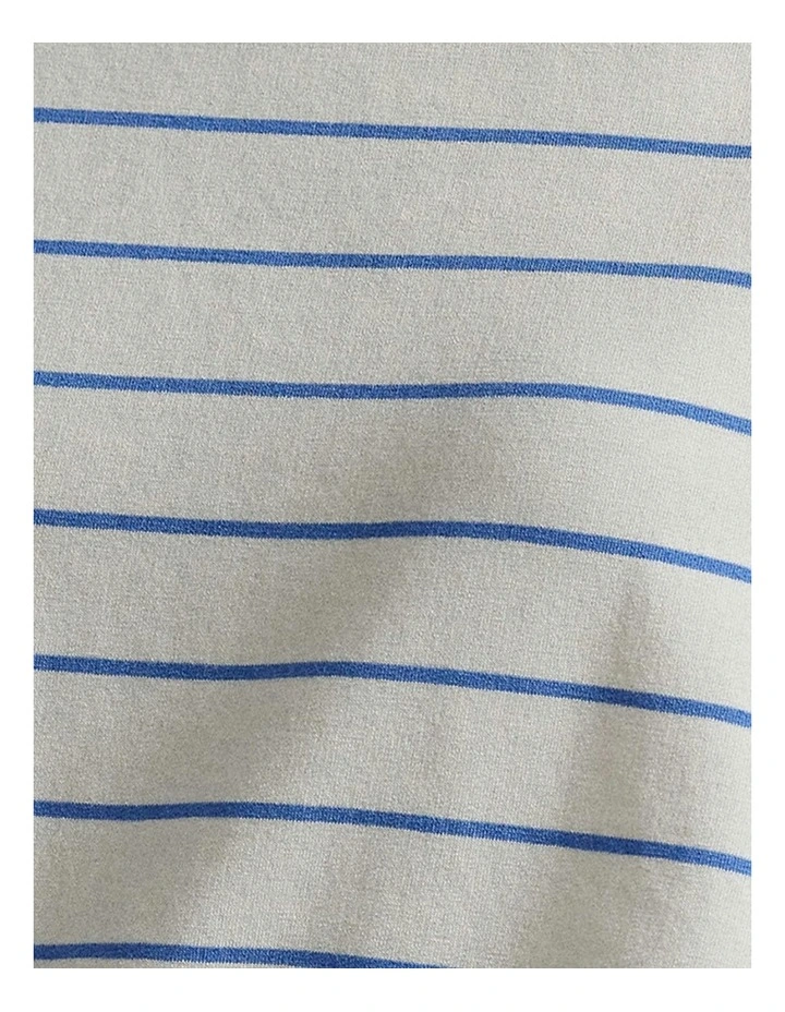 Club Terry Long Sleeve Cotton Jersey Pyjama Set in Stripe image 6