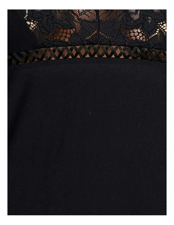 Arum Lace Trim Chemise Nightdress in Black image 6