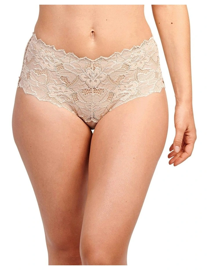 Arum Mid-Rise Lace Brief in Skin image 1