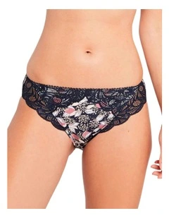 Ariane Fantaisy Microfibre And Lace Bikini Brief in Blue