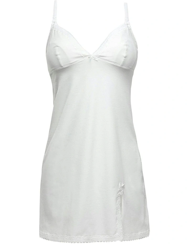 New Cafaclin Organic Cotton Nursing Nightie in White image 5