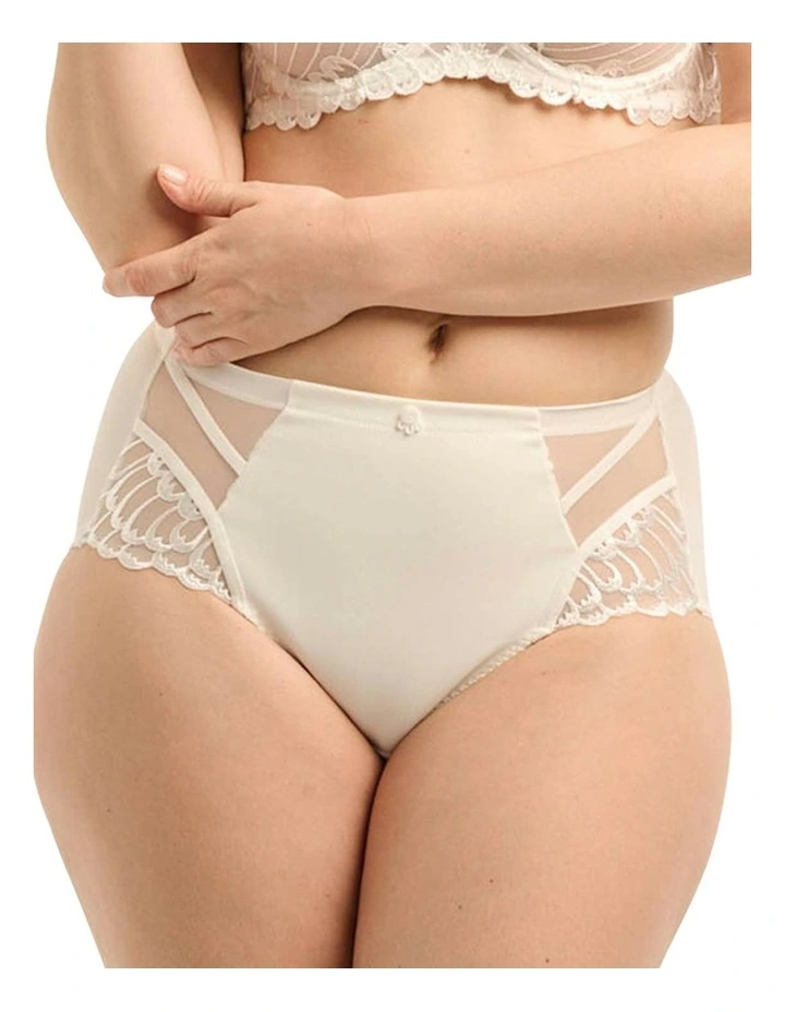 Narcisse Plus Size High Waist Shaping Brief in White image 1