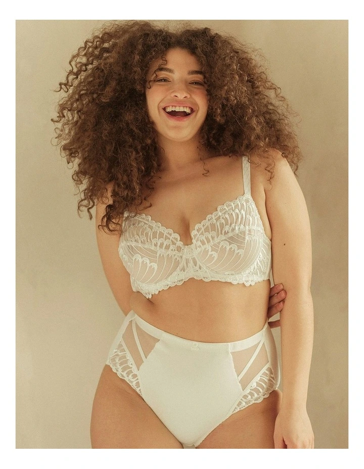 Narcisse Plus Size High Waist Shaping Brief in White image 3