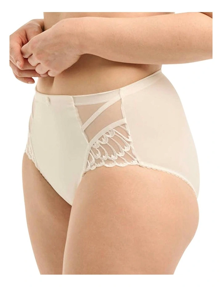 Narcisse Plus Size High Waist Shaping Brief in White image 4
