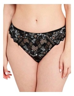 Arum Gala High Cut Lace Tanga Brief in Black