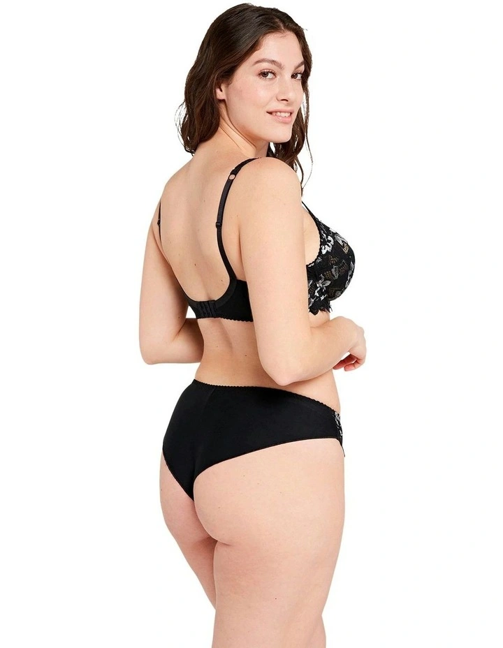 Arum Gala High Cut Lace Tanga Brief in Black image 5