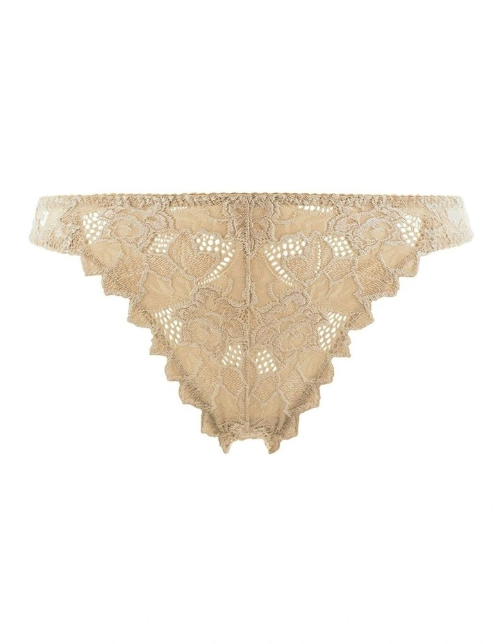 Arum Low Rise Scalloped Lace Thong in Skin image 5