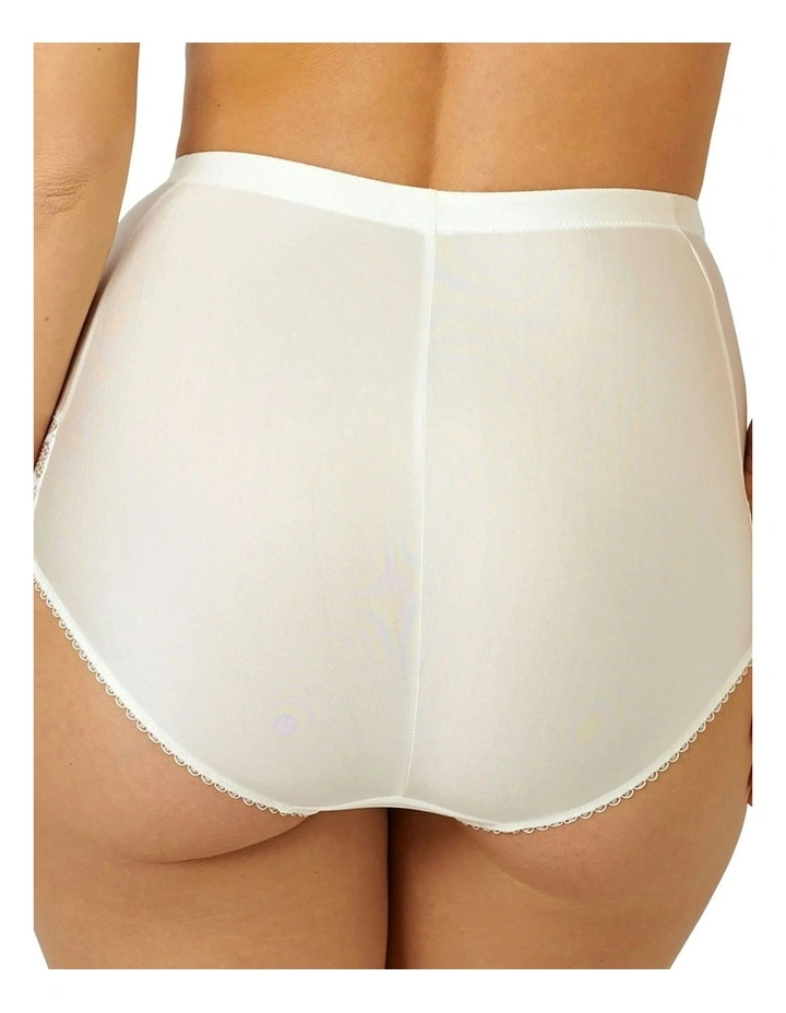 Ariane Lace & Microfiber High Waist Brief in Ivory image 2