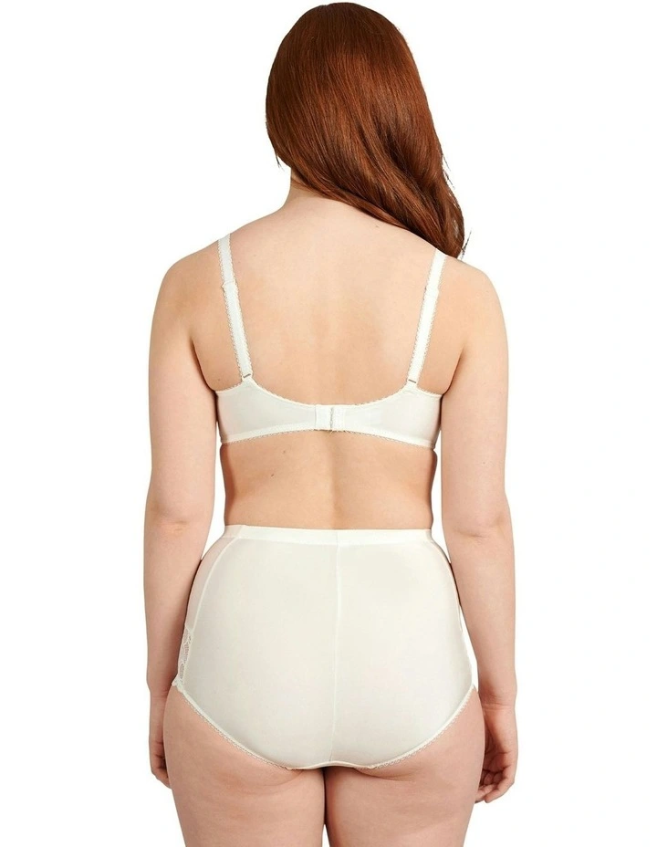 Ariane Lace & Microfiber High Waist Brief in Ivory image 5