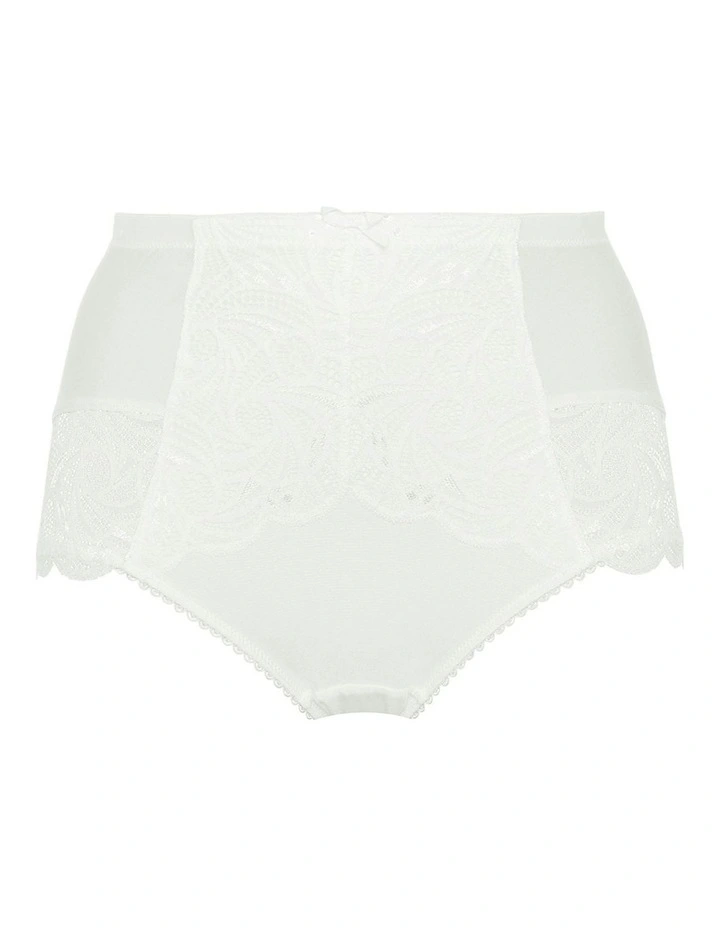 Ariane Lace & Microfiber High Waist Brief in Ivory image 6