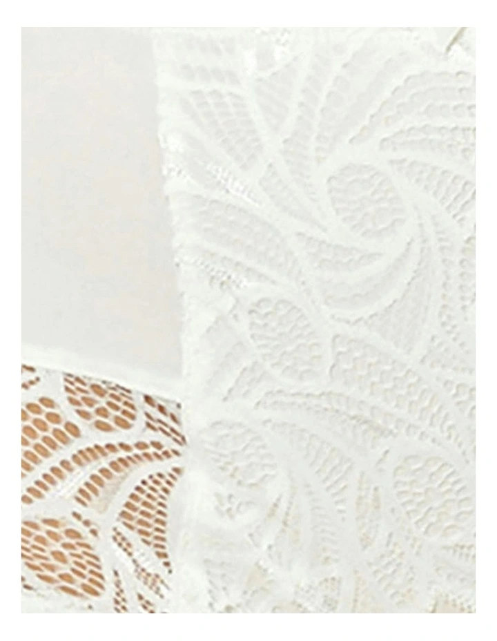 Ariane Lace & Microfiber High Waist Brief in Ivory image 7