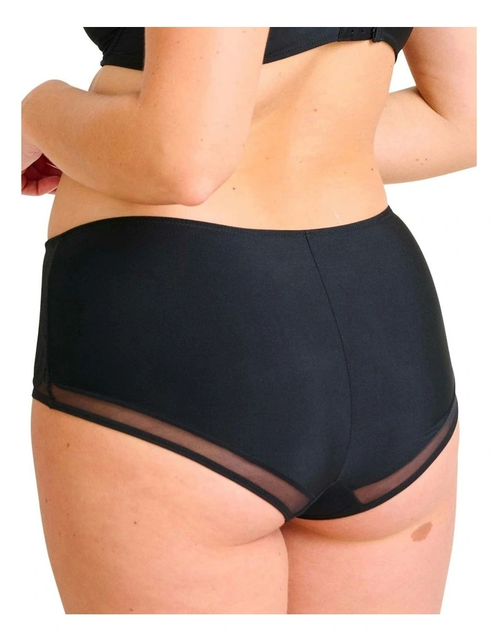 So Feminine Plus Size Microfibre Shorties in Black image 2