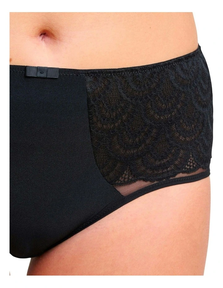 So Feminine Plus Size Microfibre Shorties in Black image 3