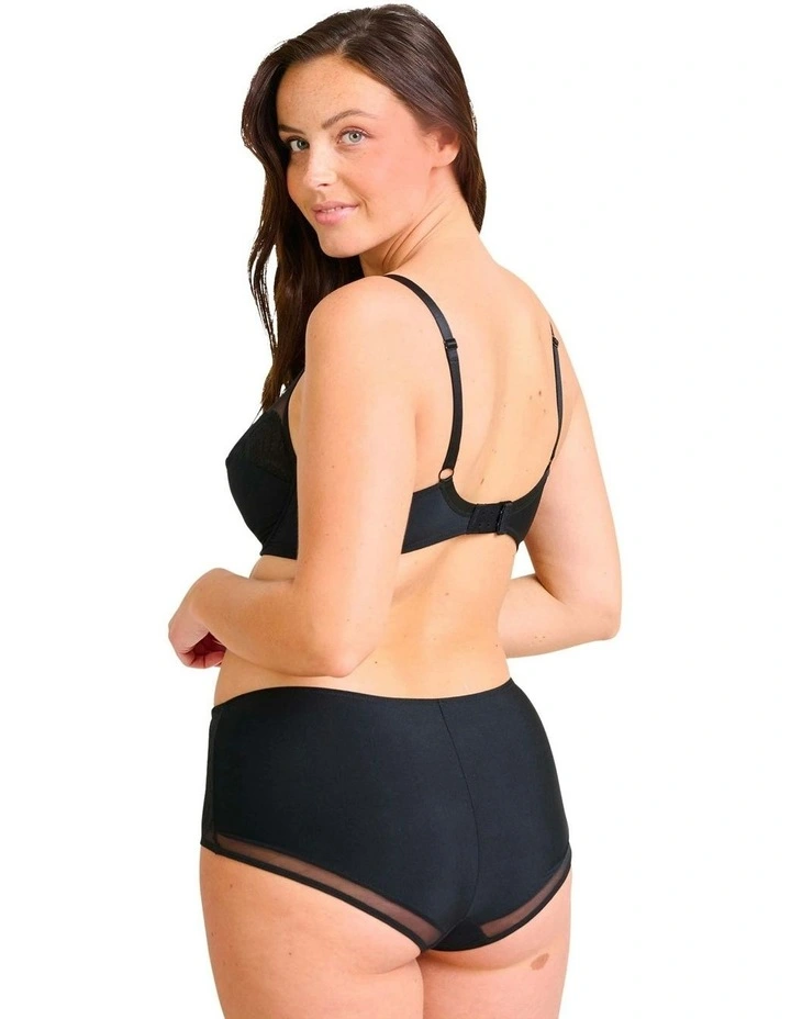 So Feminine Plus Size Microfibre Shorties in Black image 4