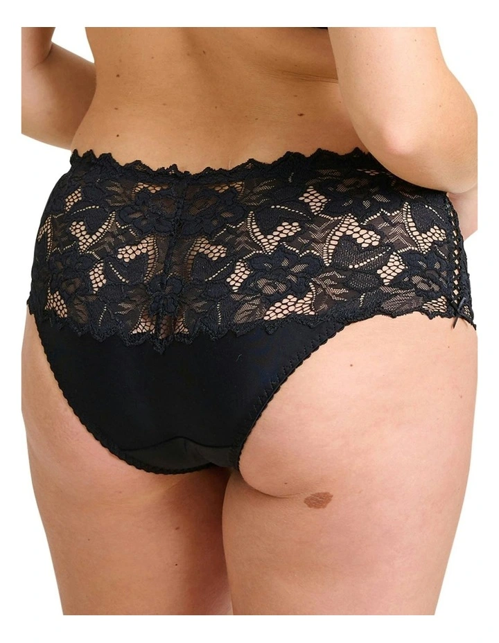 Arum Mid-Rise Lace Brief in Black image 2