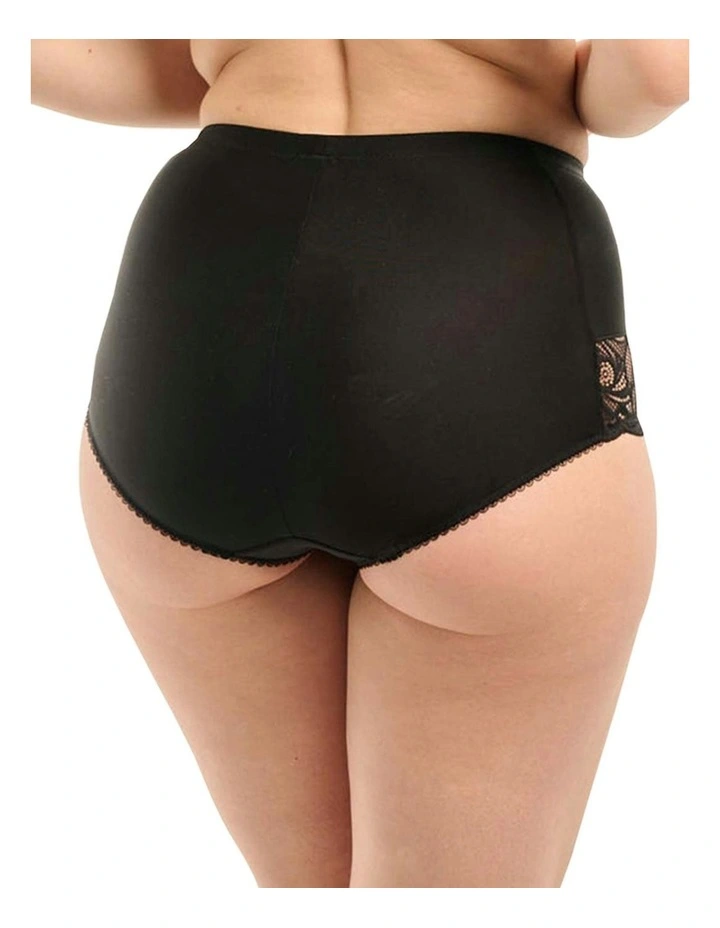 Ariane Lace and Microfiber High Waist Brief in Black image 4