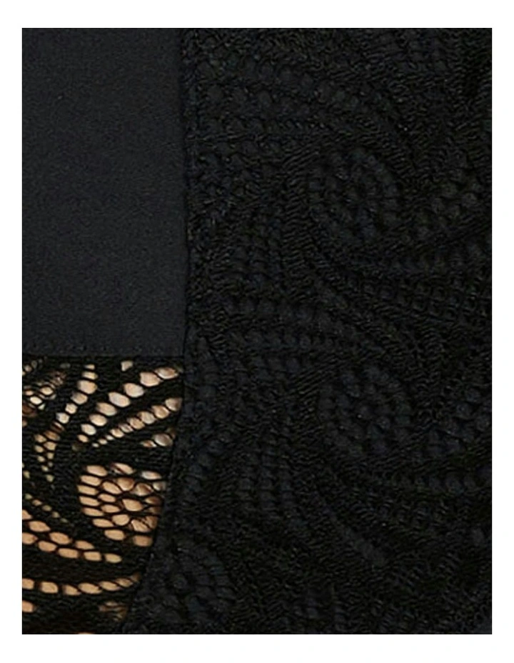 Ariane Lace and Microfiber High Waist Brief in Black image 7