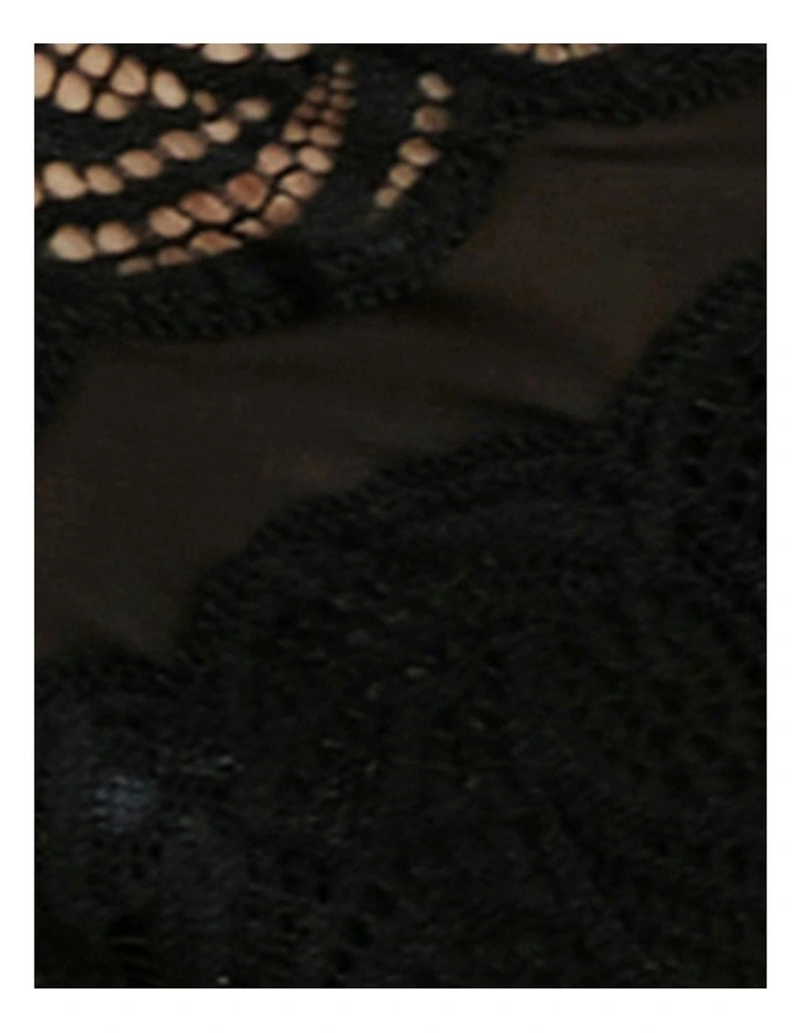 Ariane Lace Brazilian Cut Brief in Black image 7