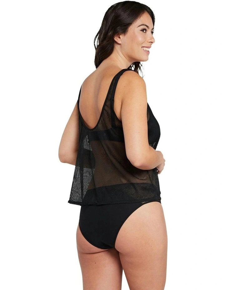 Thelma Sheer Lace Lingerie & Lounge Top in Black image 5