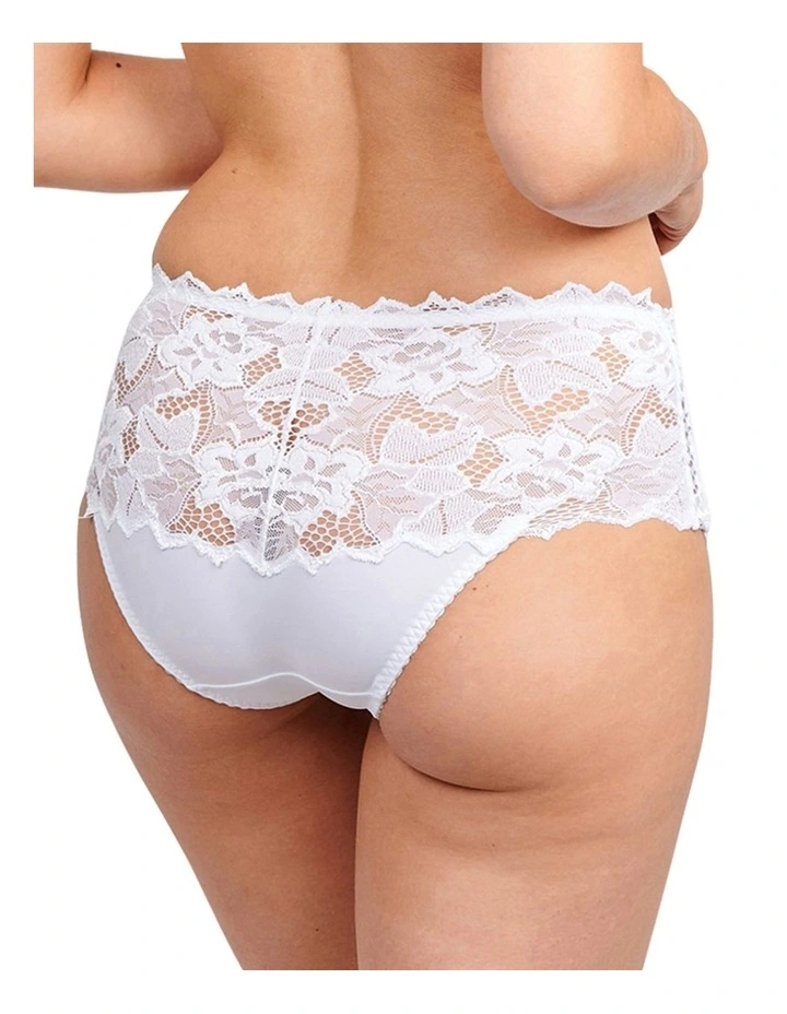 Arum Mid-Rise Lace Brief in White image 2