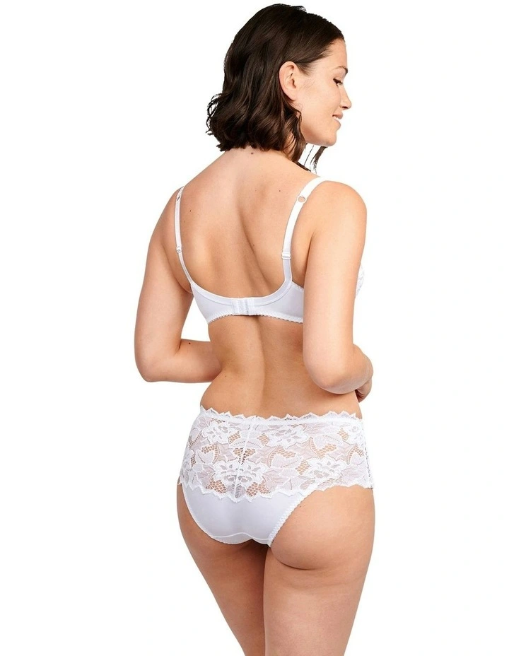 Arum Mid-Rise Lace Brief in White image 4