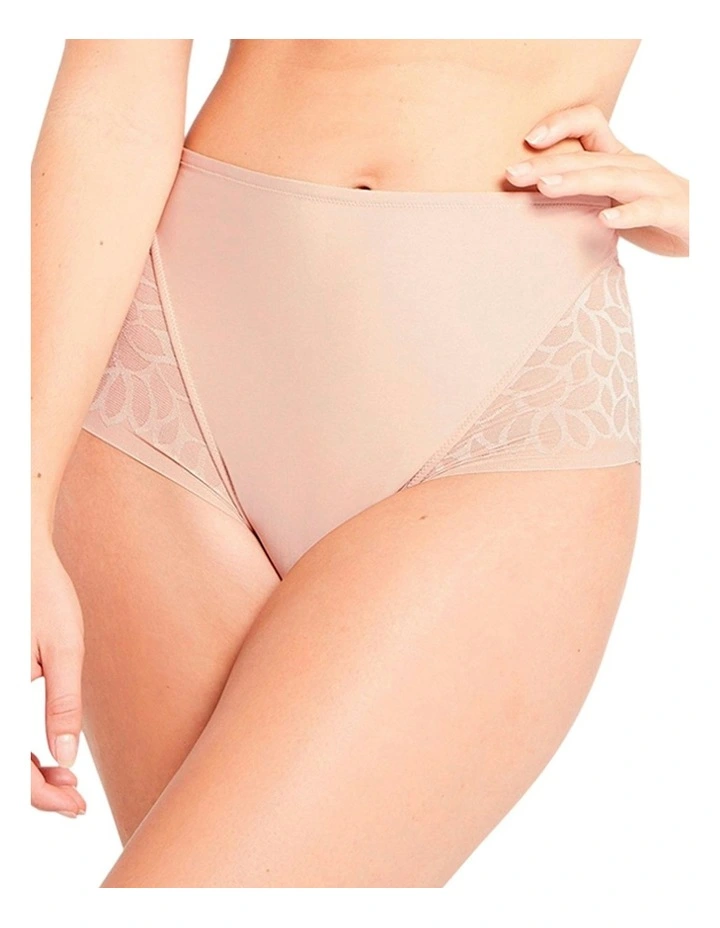 Perfect Curves High Waist Lace Shaping Brief in Blush image 1