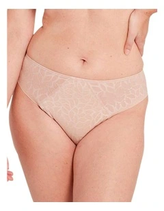 Perfect Curves Smooth Lace Bikini Brief in Blush