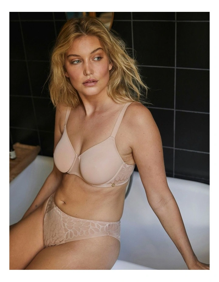 Perfect Curves Smooth Lace Bikini Brief in Blush image 3