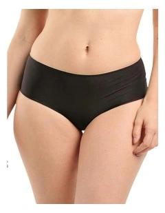 Unseen No Show Shorty Style Brazilian Brief in Black-Blush