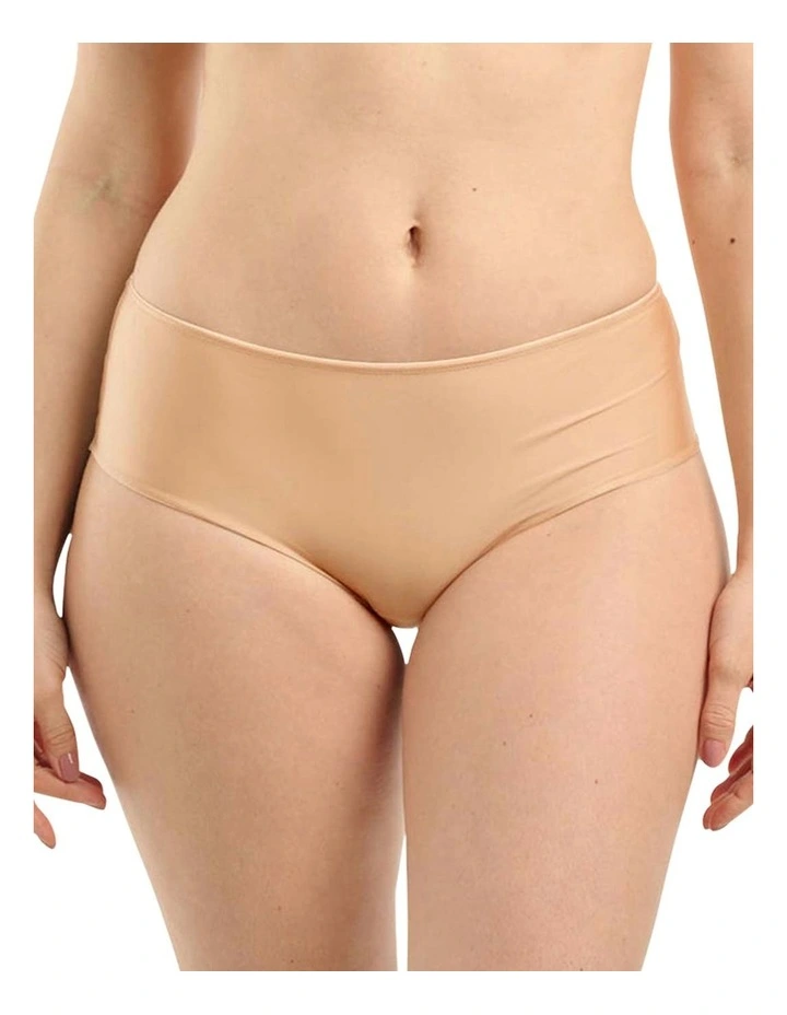 Unseen No Show Shorty Style Brazilian Brief in Blush-Beige image 1