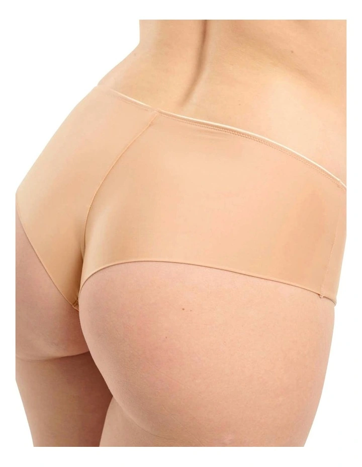 Unseen No Show Shorty Style Brazilian Brief in Blush-Beige image 3