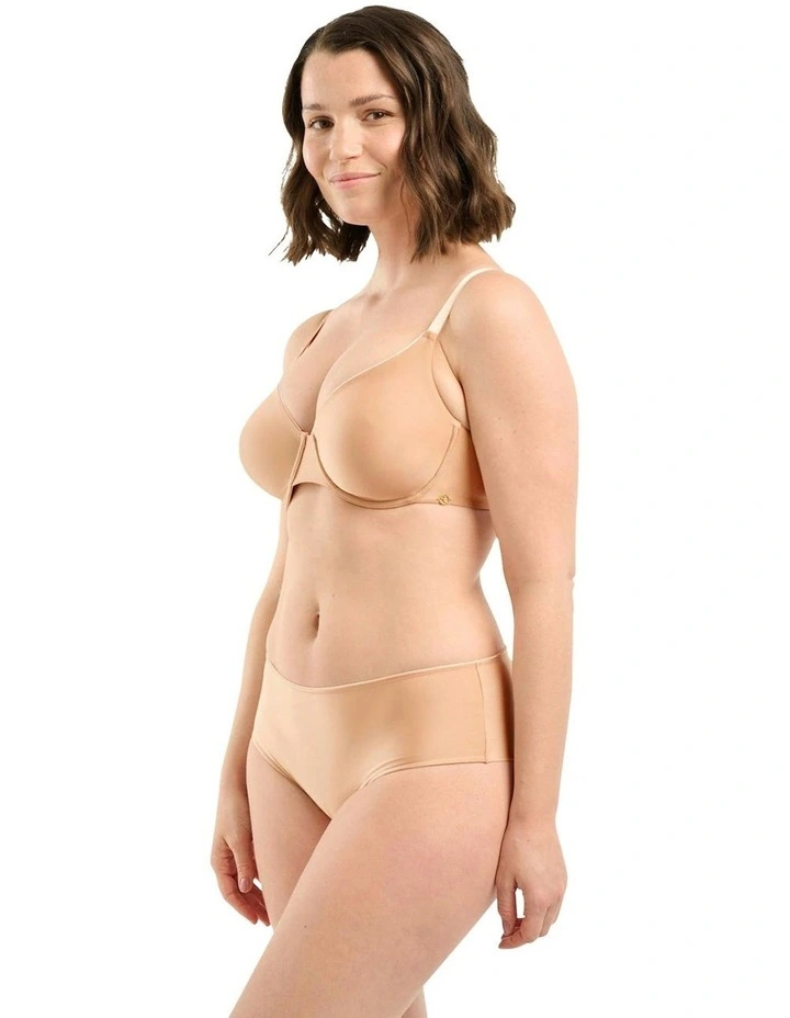 Unseen No Show Shorty Style Brazilian Brief in Blush-Beige image 6
