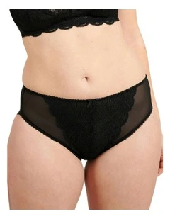 Ariane Classic Lace & Microfiber Brief in Black