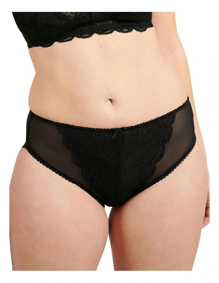 Ariane Classic Lace & Microfiber Brief in Black image 1