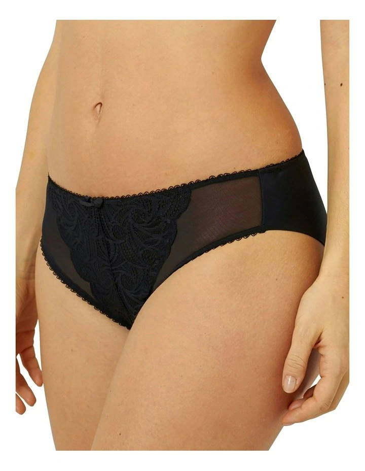 Ariane Classic Lace & Microfiber Brief in Black image 3