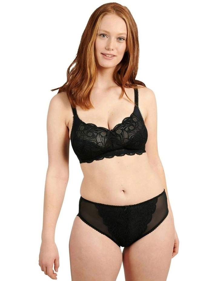 Ariane Classic Lace & Microfiber Brief in Black image 4