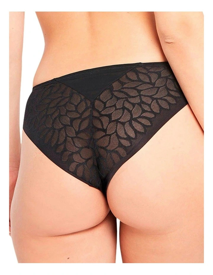 Perfect Curves Smooth Lace Bikini Brief in Black image 2