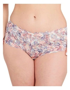 Arum Mosaic Mid-Rise Lace Brief in Graphic Leaf Print