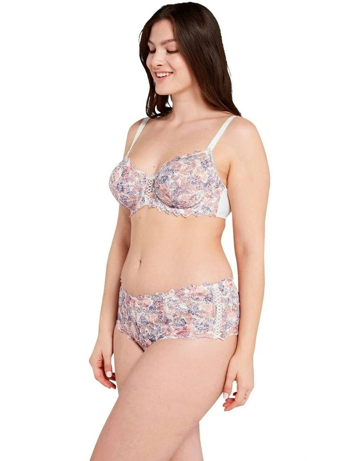 Arum Mosaic Mid-Rise Lace Brief in Graphic Leaf Print image 5