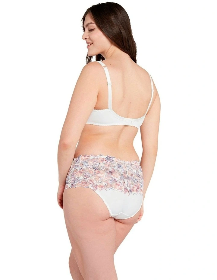Arum Mosaic Mid-Rise Lace Brief in Graphic Leaf Print image 6