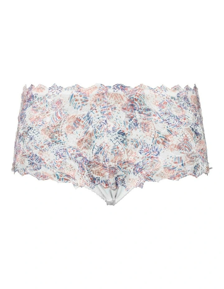 Arum Mosaic Mid-Rise Lace Brief in Graphic Leaf Print image 7