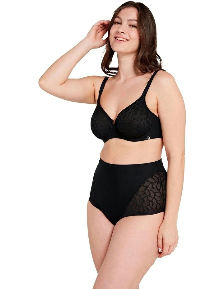 Perfect Curves High Waist Lace Shaping Brief in Black image 5