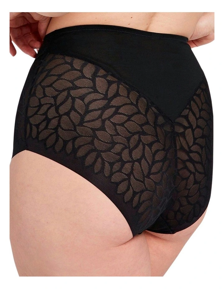 Perfect Curves High Waist Lace Shaping Brief in Black image 7