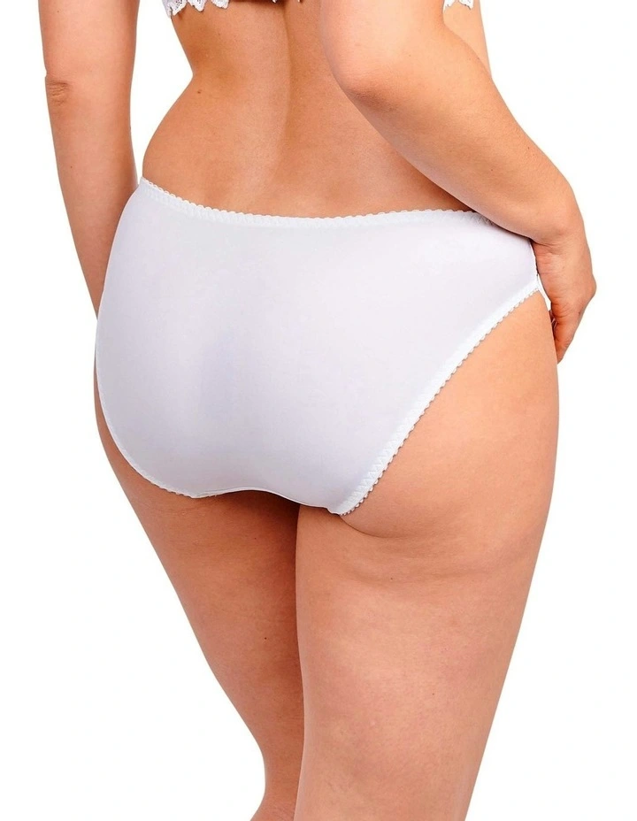 Arum Microfiber & Lace Hipster Brief in White image 2